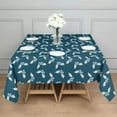 thumbnail image 3 of Christmas Square Tablecloth 42x42 Inch – Waterproof Polyester Printed Table Cover, Wrinkle Resistant & Washable for Kitchen Dining Picnic Party Decor, Single-v4-15, White, 3 of 6