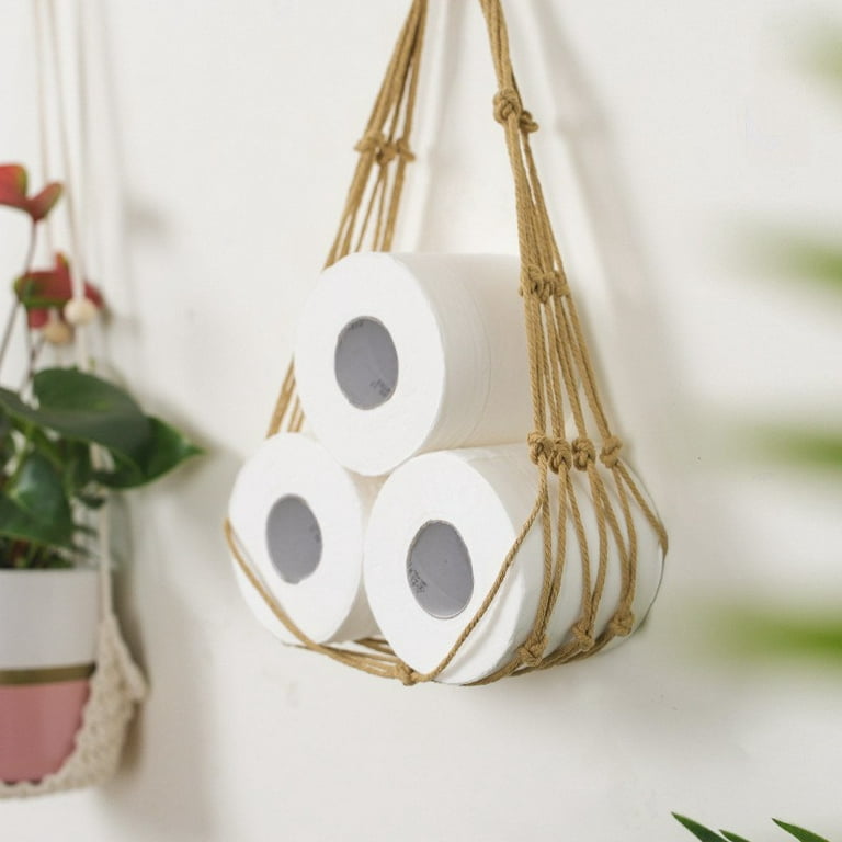 Hanging Paper Towel Holder Wall Mounted Macrame Paper Towel -  in 2023   Bathroom paper towel holder, Paper towel holder, Bathroom hand towel  holder