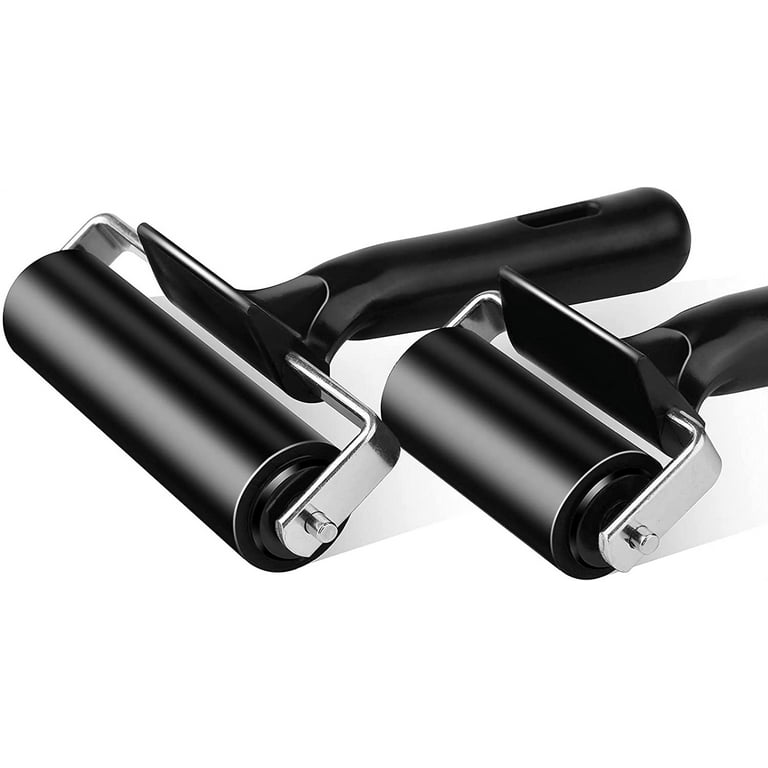 Generic 3Pcs 2.4,5.9 And 7.9 Inch Rubber Brayer Rollers For