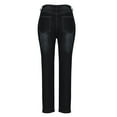 thumbnail image 6 of Byworldtasic Womens Jeans Women's Ab Solution High Rise Straight Leg Jean Black, 6 of 6
