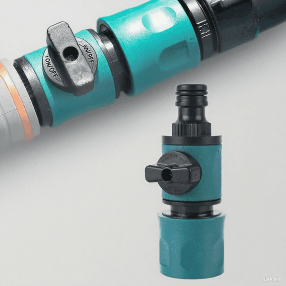 Brass Inline Shut Off Valve for Garden Hose - Quick Connect Water Control with Thumb Lever, No Tools Needed