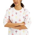 thumbnail image 3 of Karen Scott Women's Printed Fleece Top White Size Large, 3 of 3