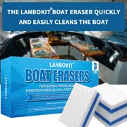 Boat Eraser Boat Cleaner, Boating Accessories For Cleaning, Boat Cleaning Supplies & Magic Eraser 3-Pack, Marine Eraser For Scuffs, Dirt, Salt & Grime