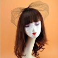 thumbnail image 2 of New White/Black/Red Ivory Bridal Net Birdcage Veils Charming Wedding Hats, 2 of 2