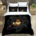 thumbnail image 3 of Funda de edredón con estampado de Pokémon de anime japonés y fundas de almohada, juego de cama con impresión digital 3D de microfibra, tamaño doble, tamaño Queen y King, 3 of 5