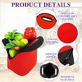 thumbnail image 3 of Aspire Neoprene Lunch Bag Thick Insulated Lunch Tote Bags Reusable Lunch Container Box Cooler with Zipper - Red, 3 of 6