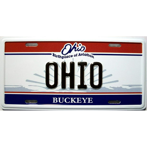 Ohio the Buckeye State License Plate Novelty Fridge