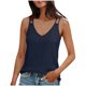 thumbnail image 3 of TaTaai Women's Linen Look V Neck Tank, Strappy Backless Design, Solid Color Sleeveless Top for Summer Fashion Gift, 3 of 6