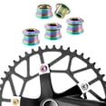 thumbnail image 1 of 4x Tornillos de plato de bicicleta Tornillos de rueda de cadena de disco doble simple Aleación de titanio para color de 5 a 6 mm Cola Pernos de plato de bicicleta, 1 of 8