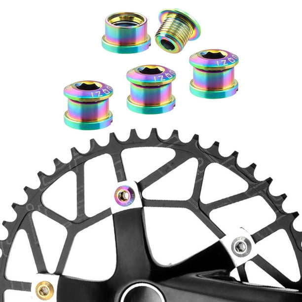 Pernos de tornillos dobles individuales DYNWAVEMX para rueda de cadena MTB bielas piezas de accesorios color 5 a 6 mm