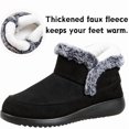 thumbnail image 3 of Knivor Slip On Winter Ankle Boots for Women Fuzzy Fleece Lined Non-Slip Warm Snow Booties Casual Winter Shoes for Women Cold Weather Footwear Indoor Outdoor, 3 of 9