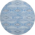 thumbnail image 2 of Addison Rugs Mayfield Premium Machine Washable Transitional Aztec Blue Round Rug, 8' x 8', 2 of 6