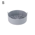 thumbnail image 2 of Xingzhi Pot en Silicone pour Friteuse à Air, Panier Rond Résistant à la Chaleur, Assiette, Doublures de Four à Micro-Ondes, Accessoires de Cuisson de Remplacement, Gris 16cm, 2 of 5