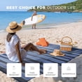 thumbnail image 3 of wikiwiki Outdoor Rug, 8x10ft Waterproof Reversible Mat Indoor Outdoor Rugs Carpet, Small Area Rug Plastic Straw Rug for Patio Deck Balcony Pool RV Camping Beach Picnic, Black & Blue, Rugscape Series, 3 of 5
