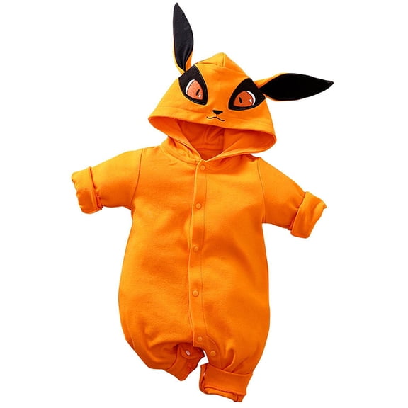 WIBACKER Baby Boy Girl Long Sleeve Fox Romper Newborn Anime Onesie Toddler Halloween Cosplay Jumpsuit Outfit Clothes