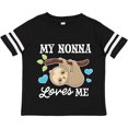 thumbnail image 3 of Inktastic My Nonna Loves Me with Sloth and Hearts Boys or Girls Toddler T-Shirt, 3 of 5