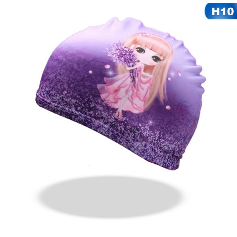 childrens fabric swimming caps