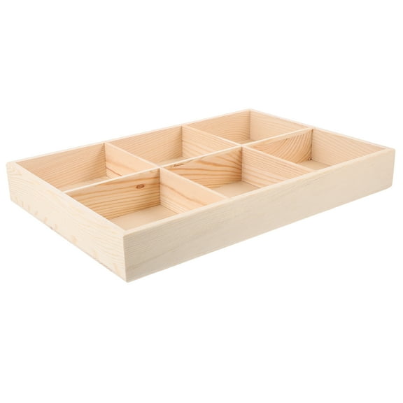 Tea Bag Organizer Tea Coffee Bag Holder 6-compartment Wood Storage Case