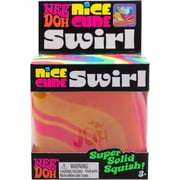 Schylling NeeDoh Nice Cube Swirl - Sensory Toy with a Super Solid Squish - Unique, Swirling Color Blend - Ages 3 and Up - Orange; One Cube Per Pack