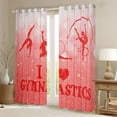 thumbnail image 2 of Castle Fairy Dance Gymnastics Girl Blackout Curtains Set of 2 (52x84 Each),Sparkling Sequin Window Curtains,Red White Curtains and Drapes,Ultra Soft Home Decor, 2 of 6