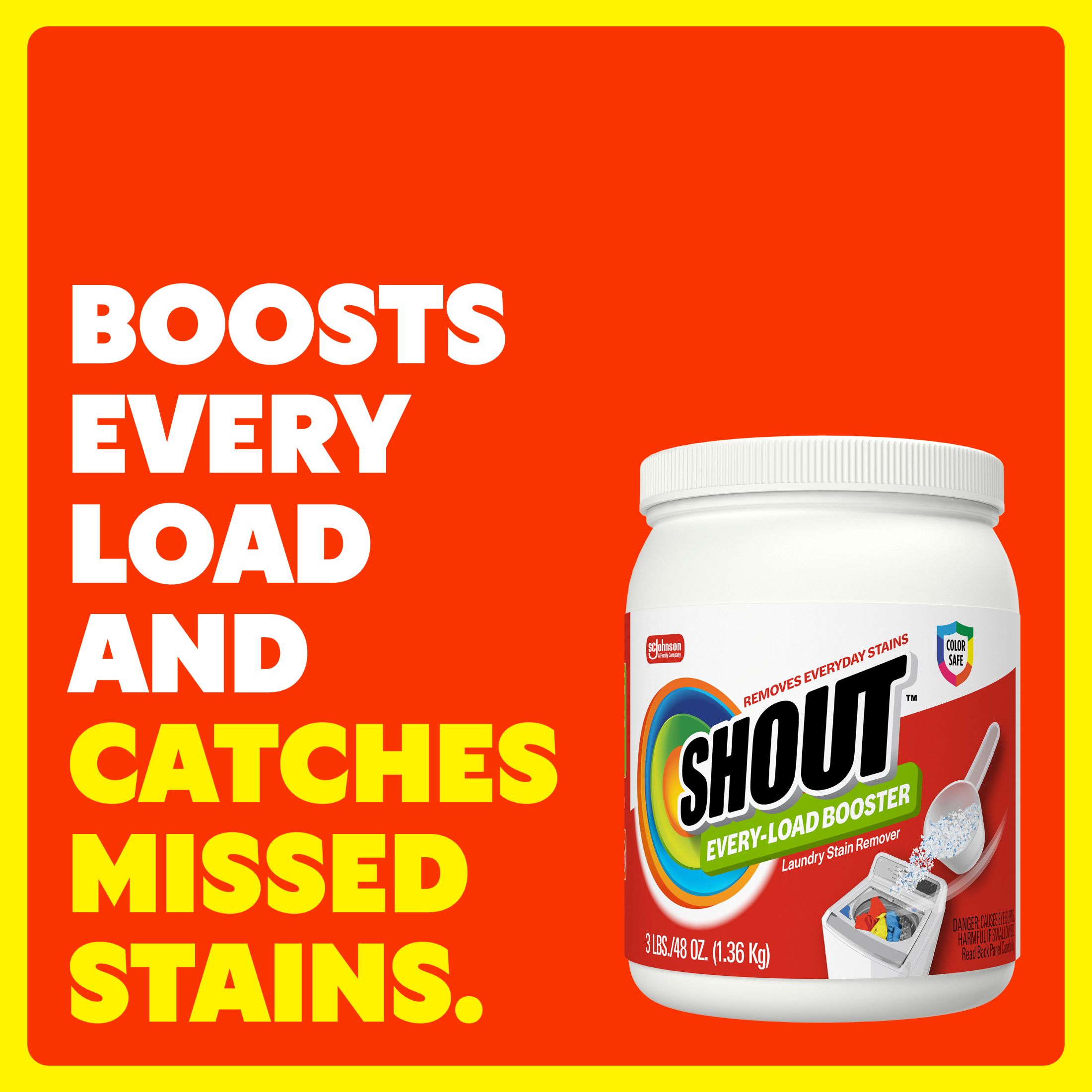 Shout Every Load Booster Laundry Stain Remover Powder, 3 Lb photo 2