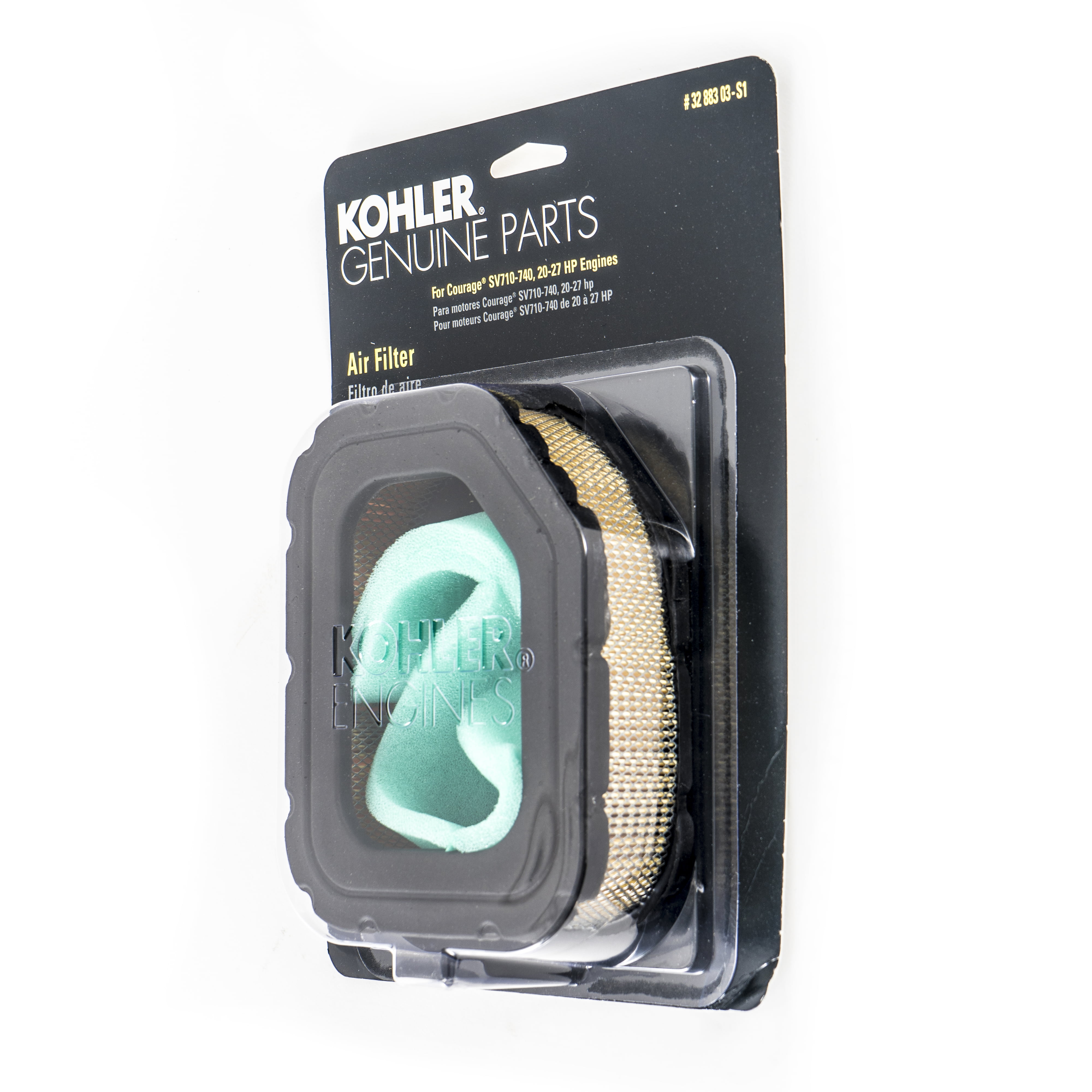 Compatible Kohler 3288303-S1 Filter 3-Pack Replacement Kohler 32 083 03-S Air Filter