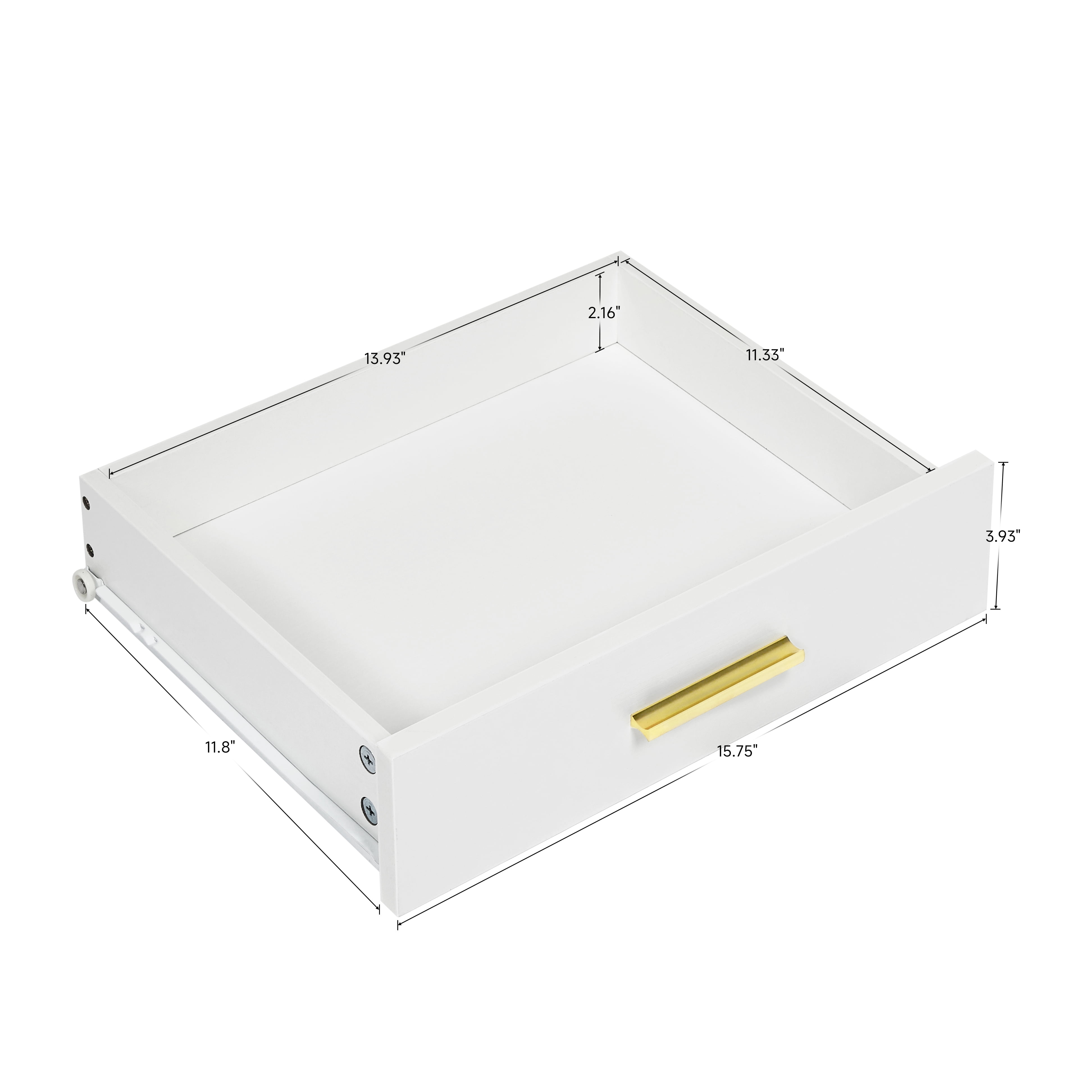 Aukfa Vanity Desk 8-Drawer Dresser for Bedroom,Wide Chest of Drawers,White