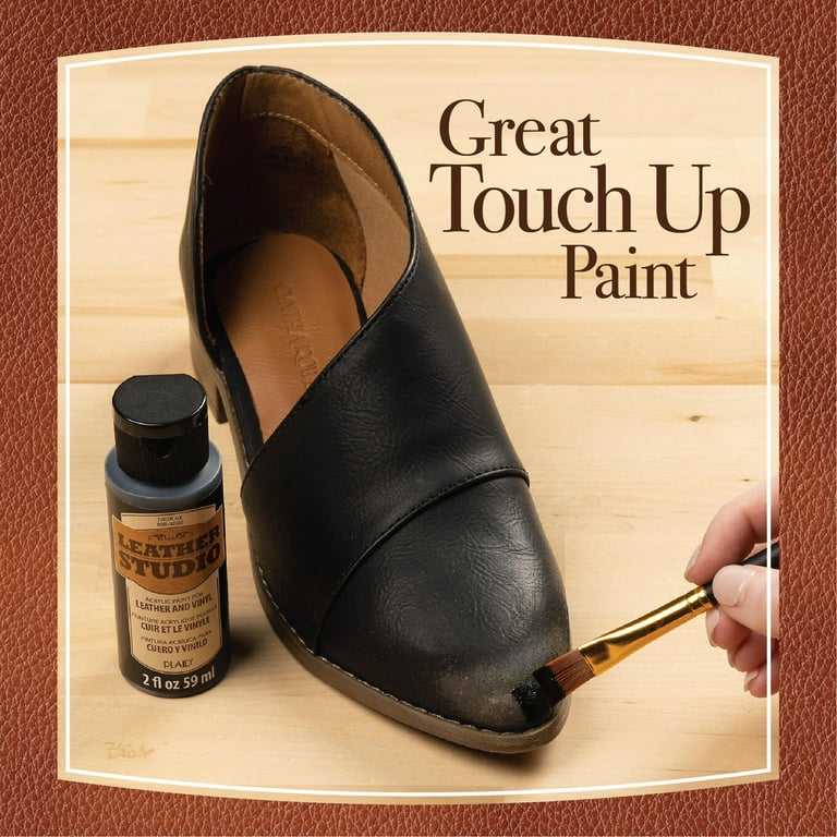Leather Studio Leather and Vinyl Acrylic Craft Paint Set Set of 6 2 fl oz Walmart