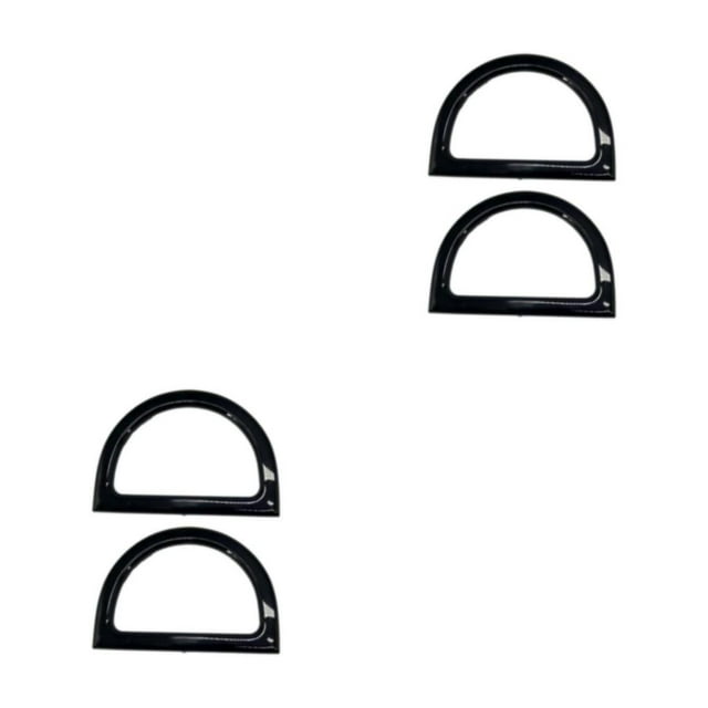 kurtrusly Chic 2Pcs Women Purse Handles Belt Replacement for Tote Purse DIY Handmade black D shape 2Set