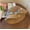 Blue bow grass hat khaki, variant on Ruiqi French Elegant Instagram Korean Sweet And Cute Big Eaves Sunshade Straw Hat Beach Vacation Hat Women's Summer