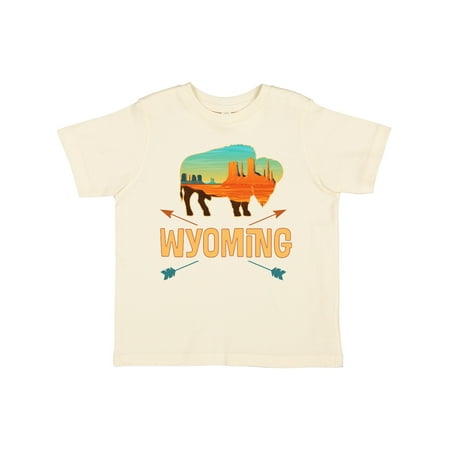 

Inktastic Wyoming Vacation Buffalo Silhouette Gift Toddler Boy or Toddler Girl T-Shirt