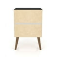 thumbnail image 6 of Manhattan Comfort Liberty Mid Century - Modern Nightstand 1.0 with 1 Cubby Space and 1 Drawer in Rustic Brown and Yellow, 6 of 8
