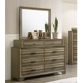thumbnail image 3 of Loiret Light Grey Finish Wood Storage Platform King Bedroom Set with Dresser, Mirror, Nightstand, 3 of 11