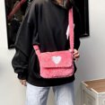 thumbnail image 4 of Bolso de mano peludo para mujer, bandolera suave y esponjosa, bolso de ocio ligero para mujer, 4 of 5