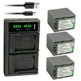 Kastar 3-Pack NP-FP90/FP91 Battery and LTD2… product image