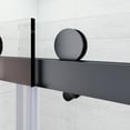 thumbnail image 4 of Seetaras Frameless Shower Sliding Door,56"-60" Width,76" Height,3/8" Tempered Glass Bathroom Screen,Bypass Shower Enclosure, HeavyDuty Stainless Steel Hardwares,Matte Black, 4 of 6