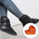 thumbnail image 3 of Jumpingount 2 piezas de botines, calcetines, zapatillas, fundas para botas, transpirables, mantienen el calor, calzado de plumón, mulas, Accesorios de calzado Naranja L, 3 of 6