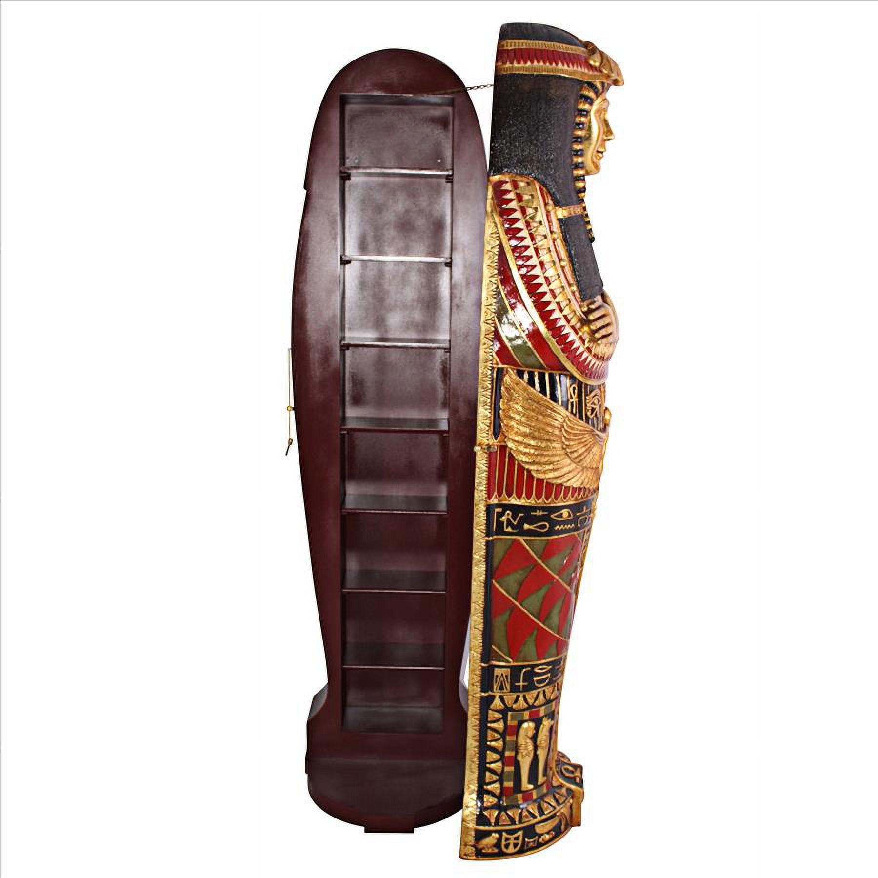 Design Toscano Pharaoh s Queen on the Throne Statue Design Toscano Queen Ankhesenamum Life-Size Sarcophagus Cabinet