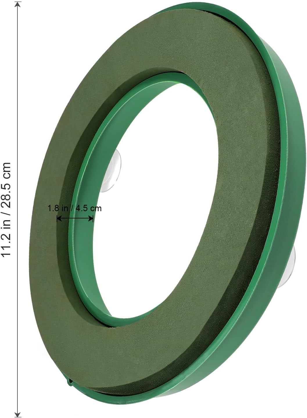 ABPETE Flower Foam Ring with Suction Cup Green Wet Foam Blocks Floral Foam Block Artificial Floral Arrangements Mud for Florist Wedding Car Decoration 140g