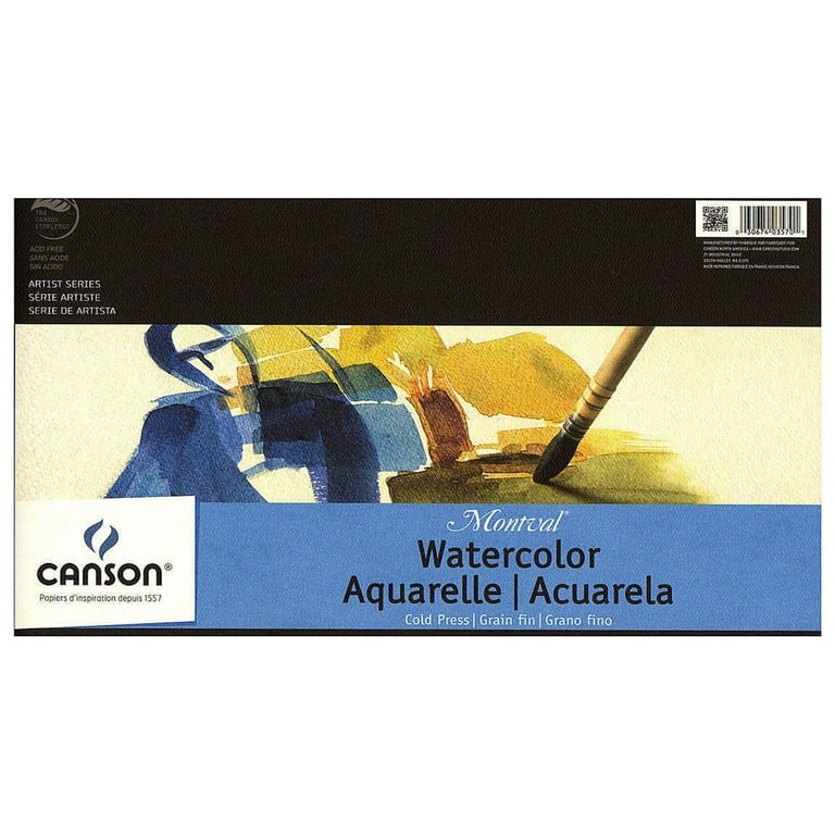 MEEDEN 15×10.2 Cotton Watercolor Paper Textured Surface Watercolor Pad,  Cold Press, 140lb/300gsm, 20 Sheets for Painting & Drawing, Wet, Mixed Media