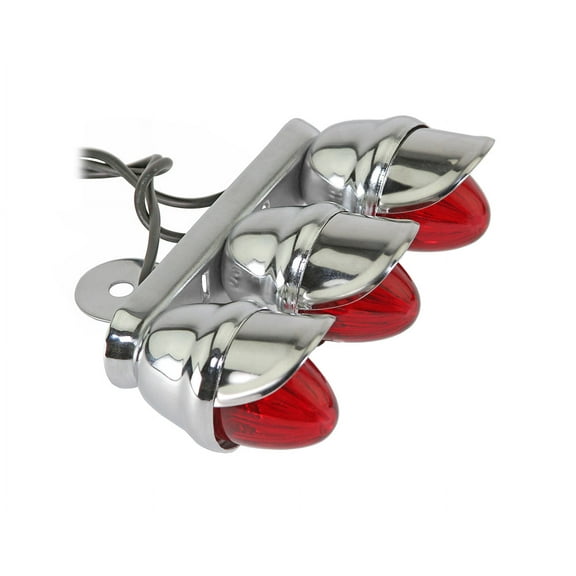 Bike Triple Mini Bee Light 781 Chrome/Red.