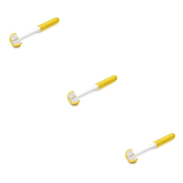 Minnieouse Cepillos de manuales de 3 lados Cepillos de envueltos para niños Herramientas de limpieza de la salud Suministros para Type1 NO1