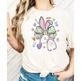 thumbnail image 3 of Fun Easter Nurse Shirt for Women - Cute Bunny Bow Stethoscope Graphic Tee Natural Shirt Adult Large, 3 of 7