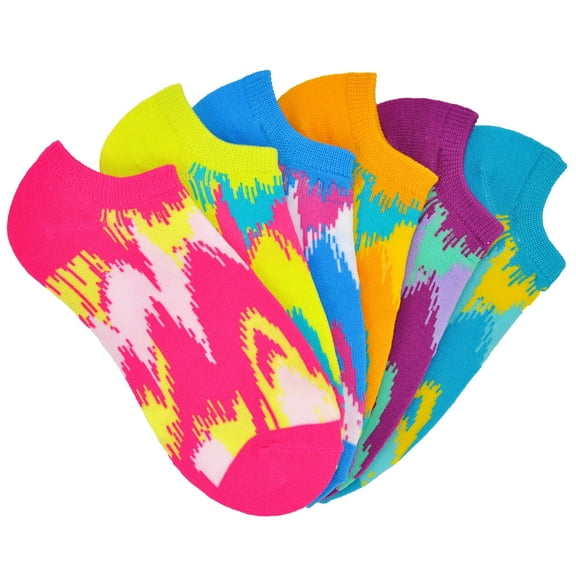 Sock House Co. Ladies Tie Dye Socks 6 Pair Pack Lowcut Socks