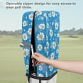 thumbnail image 5 of Yuyamidu Daisy Golf Bag Cover Blue Golf Bag Top Cover for Clubs with Snap Button One Size Fit Most Stand Bags, 5 of 8