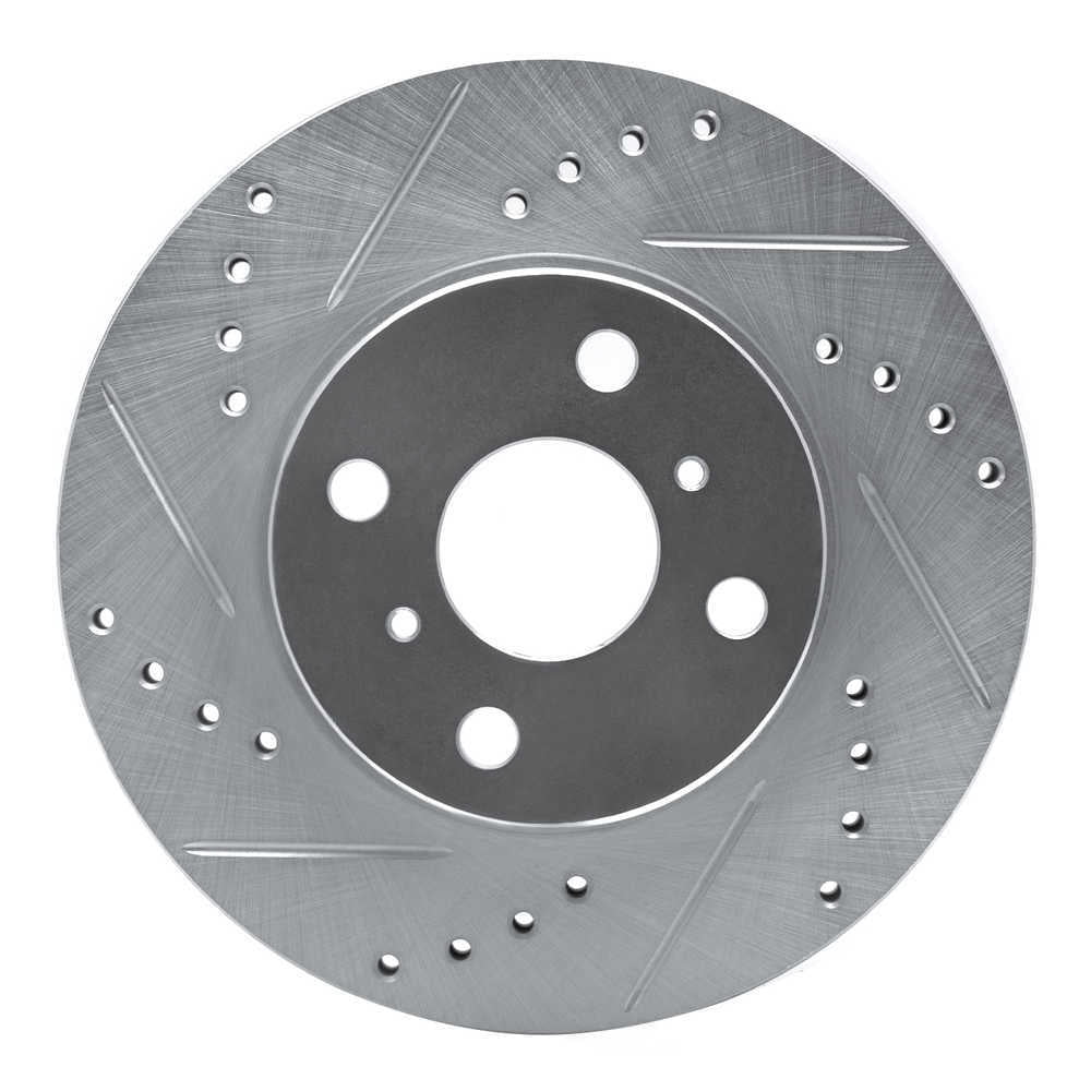 Dynamic Friction Company 631-76072L DFC Brake Rotor - Drilled And Slotted - Silver