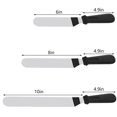 thumbnail image 2 of 3 Set Offset Spatula For Frosting 6 8 10 Inch Angled Cake Icing Spatula Stainless Steel Icing Spreader Knife  Decorating Offset Icing Spatula Cake Scraper Smoother(Angled), 2 of 8