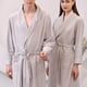 thumbnail image 3 of Batas de dormir de satén de manga larga para hombre, bata de baño absorbente y seca, suave, para el hogar, pijama para hombre, 3 of 4
