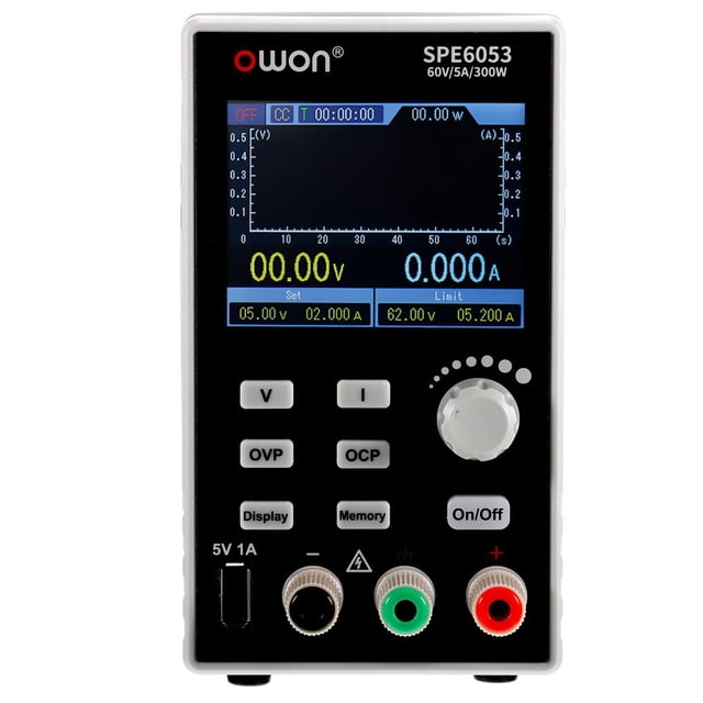 Eigraketly Fuente de alimentación digital de un solo canal de la serie SPE Fuente de alimentación de CC programable portátil de 300 W con protección Herramientas y ferretería Eigraketly TO003789-00