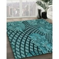 thumbnail image 3 of Ahgly Company Tapis d'Intérieur Lavables en Machine, Ronds, Transitionnels, Verts, 6' Ronds, 3 of 7